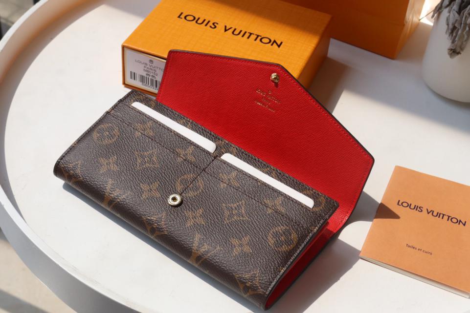 Portafoglio lungo LOUIS VUITTON SARAH con flip