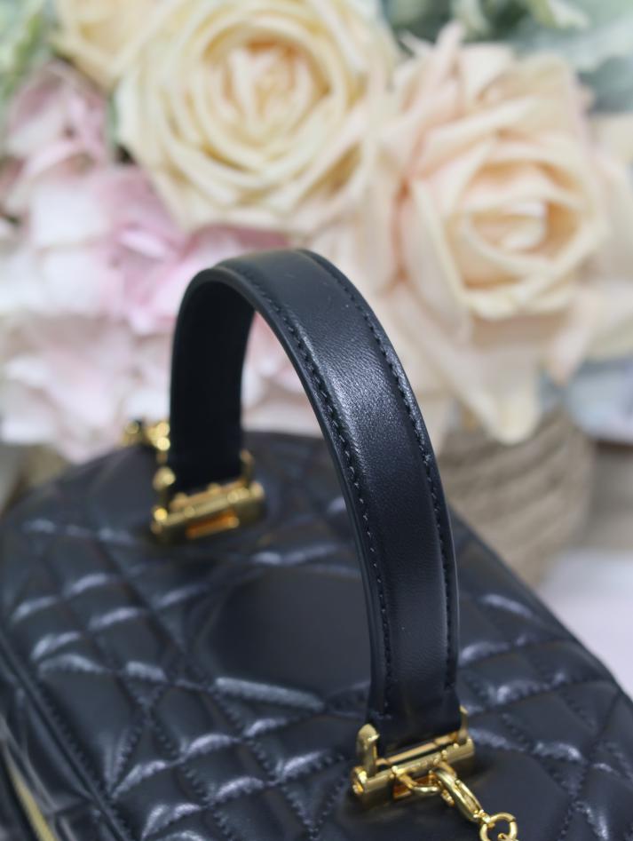 Borsa da toilette piccola Dior 30 Montaigne “Pelle di pecora nera”