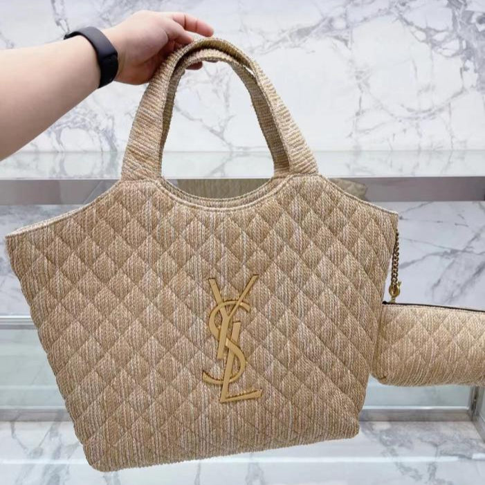 SAINT LAURENT nuova borsa shopping in tessuto ICARE