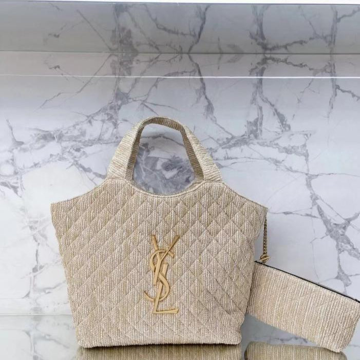 SAINT LAURENT nuova borsa shopping in tessuto ICARE