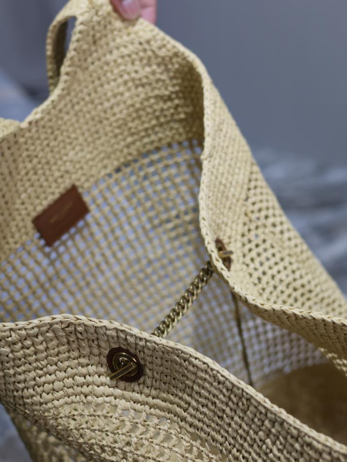 Borsa shopping SAINT LAURENT ICARE in tessuto