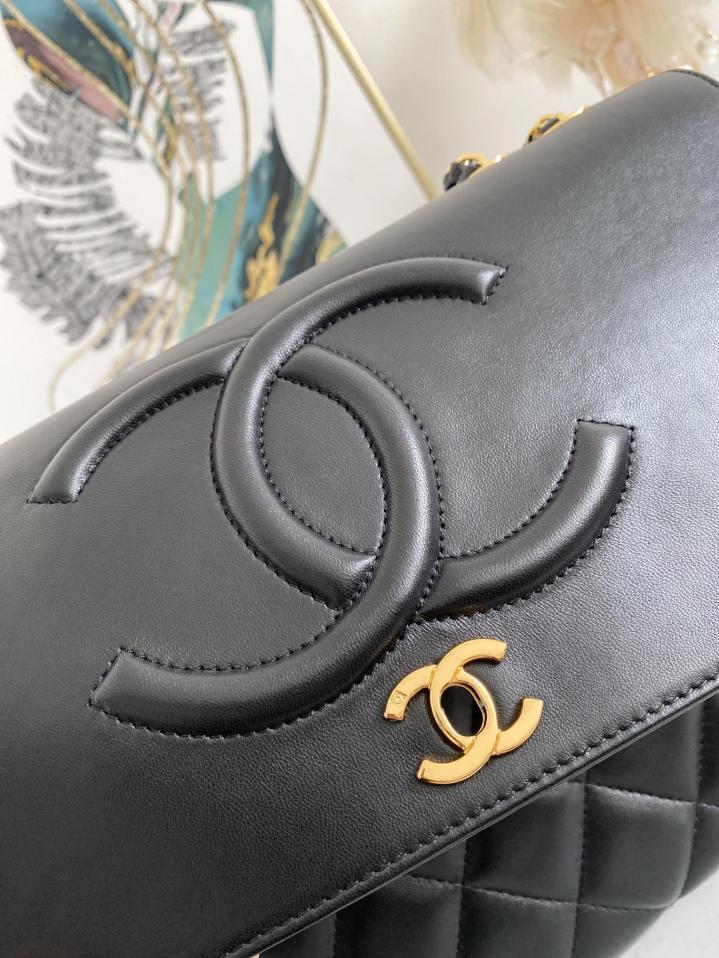 CHANEL nuova borsa a spalla singola con doppia catena