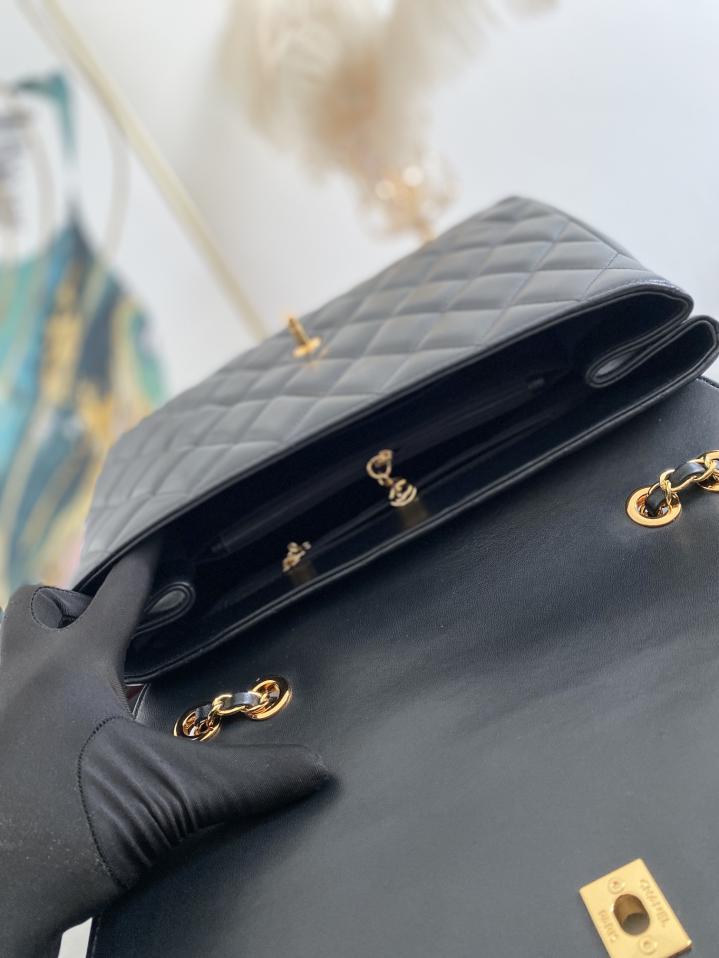CHANEL nuova borsa a spalla singola con doppia catena