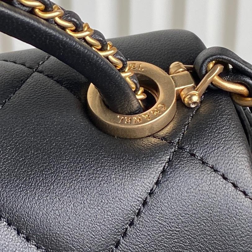 Chanel 25C serie inizio primavera cf borsa con manico in corda intrecciata AS5317 pelle di agnello