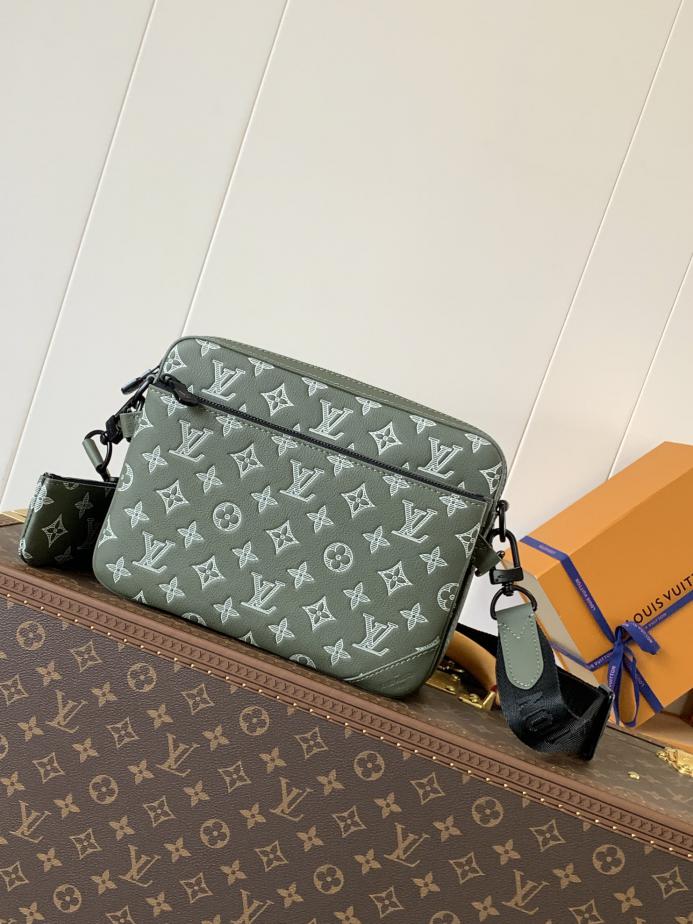 Louis Vuitton top chip di transcodifica dell’ordine originale nuovo set di borse da uomo in tre pezzi Borsa a tracolla Trio