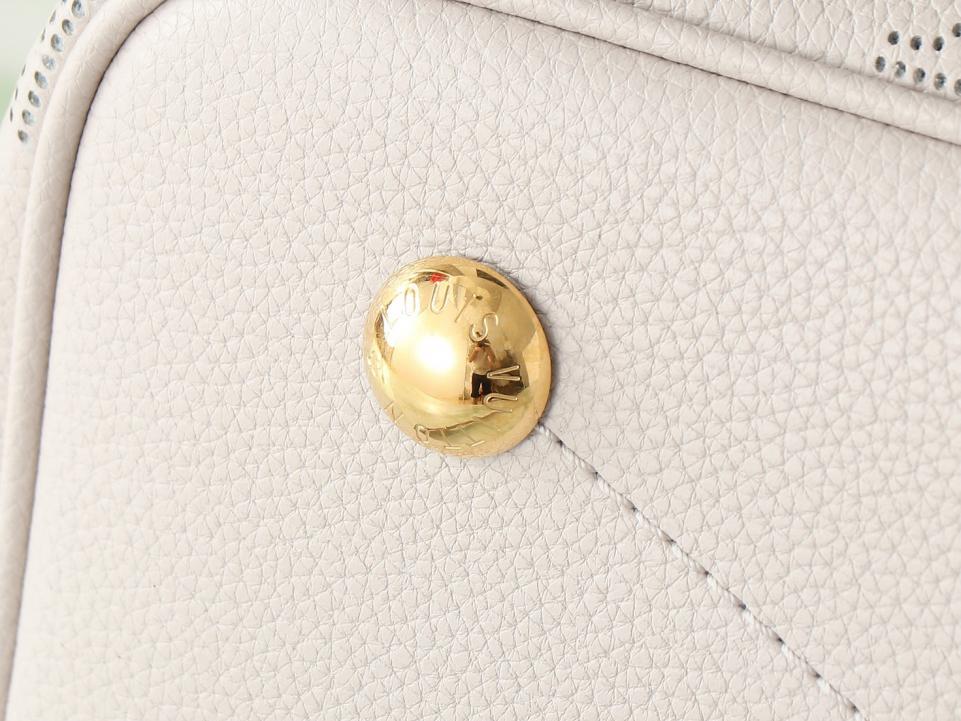 Louis Vuitton top  borsa shopping media in pelle bianca piena Borsa tote media Blossom (FCC4)