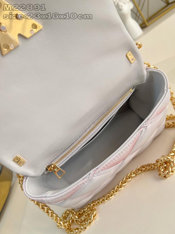 Louis Vuitton top ordine originale M22891 bianco sporco M14282 twist Borsa media Nicolas Ghesquière GO-14 (8EC9)