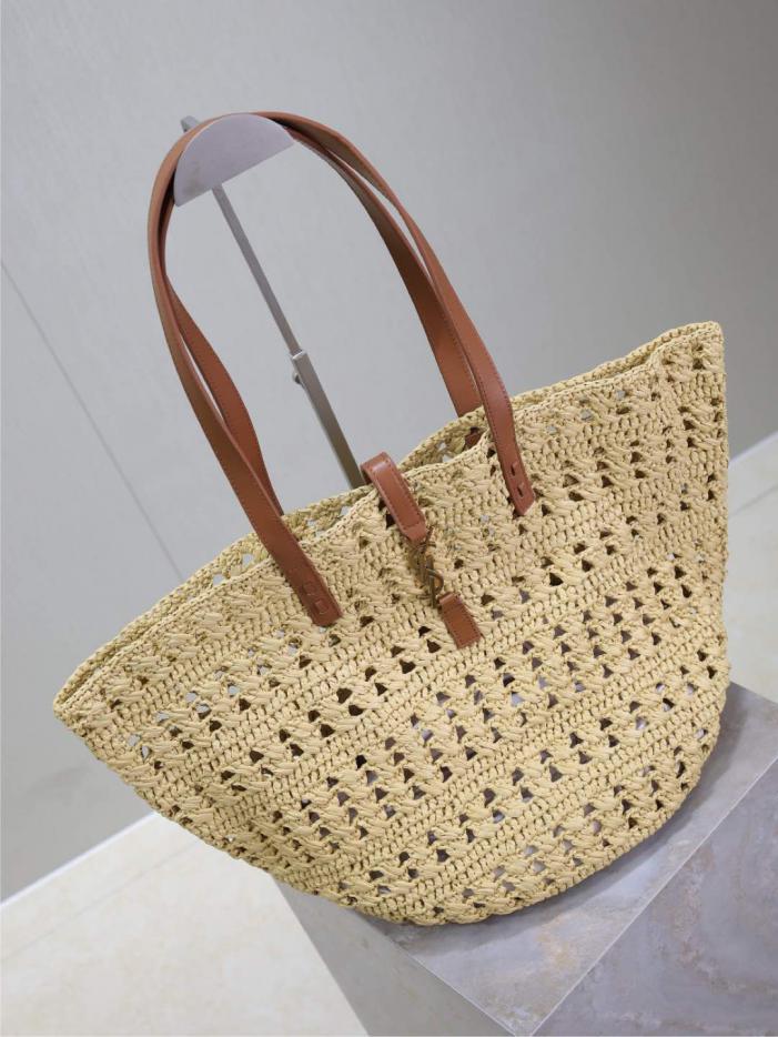 Borsa tote in paglia cava SAINT LAURENT