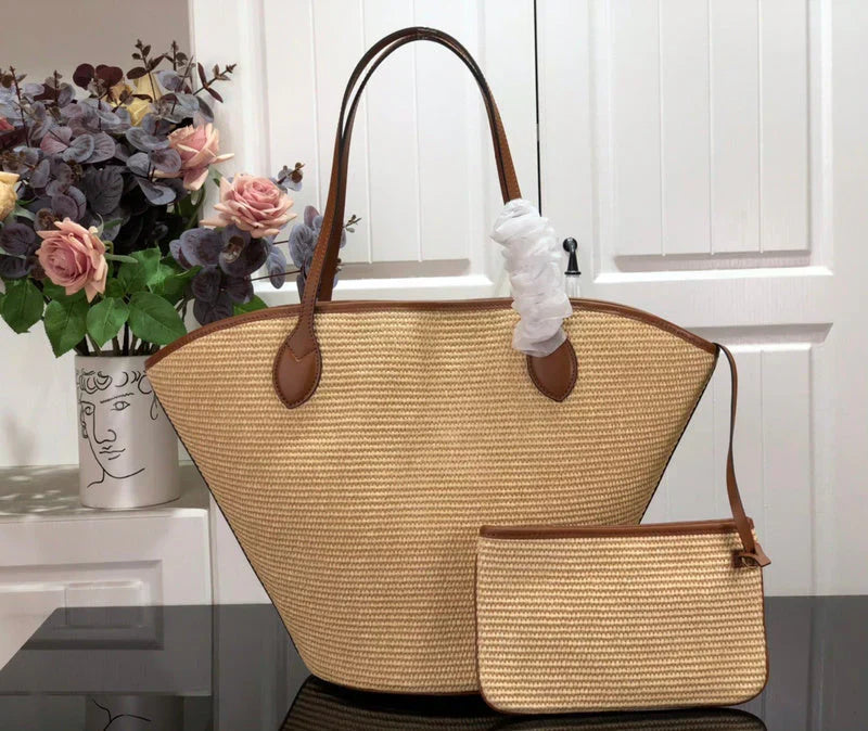 Louis Vuitton Saint Jacques Cesto in Vimini e Pelle - Beige