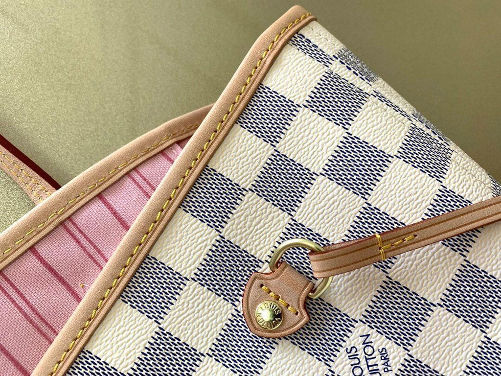 Louis Vuitton Neverfull MM in Tela Damier Azur - Rosa Ballerina