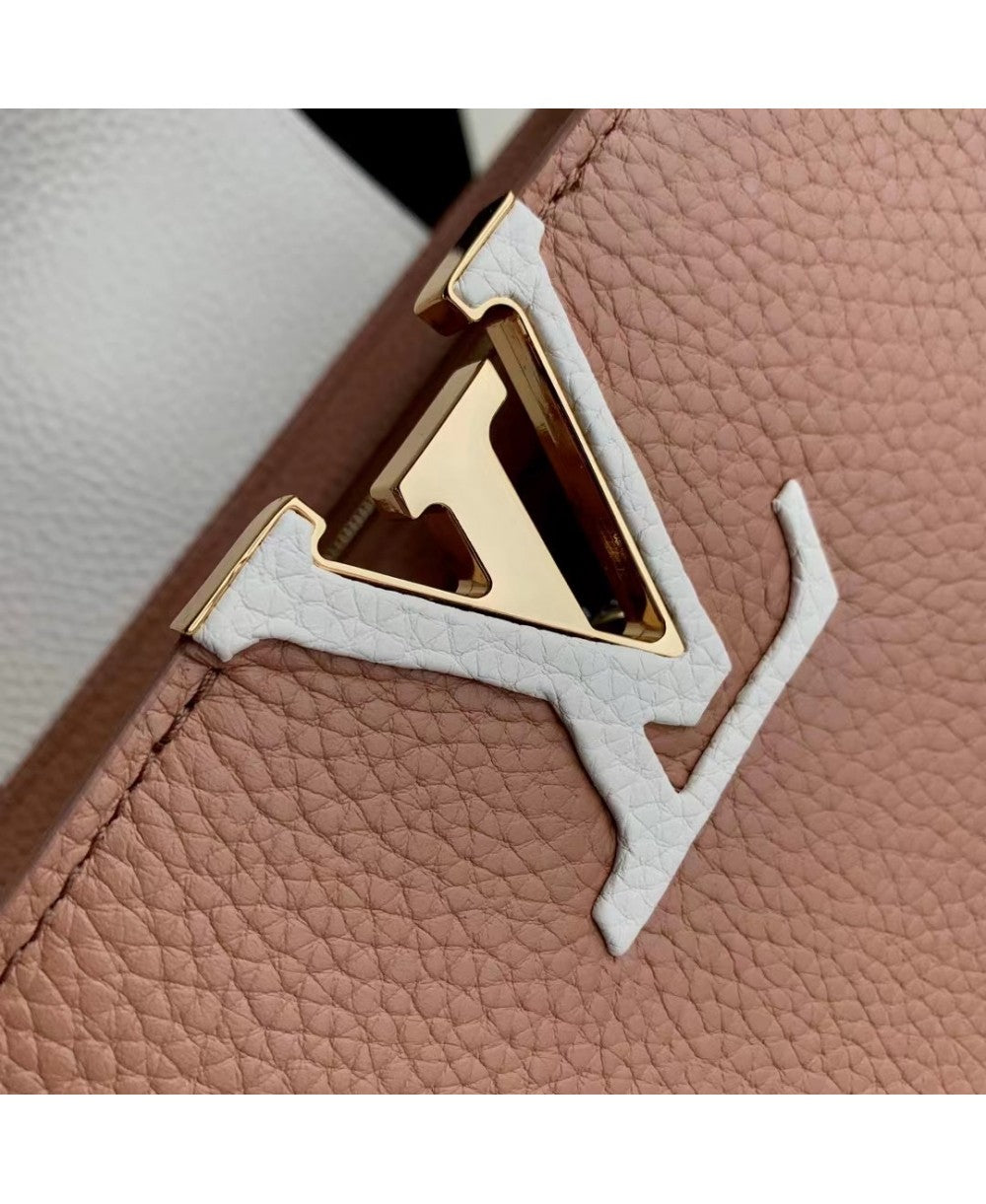 Louis Vuitton Capucines BB in Pelle Taurillon - Rosa Trianon e Greige