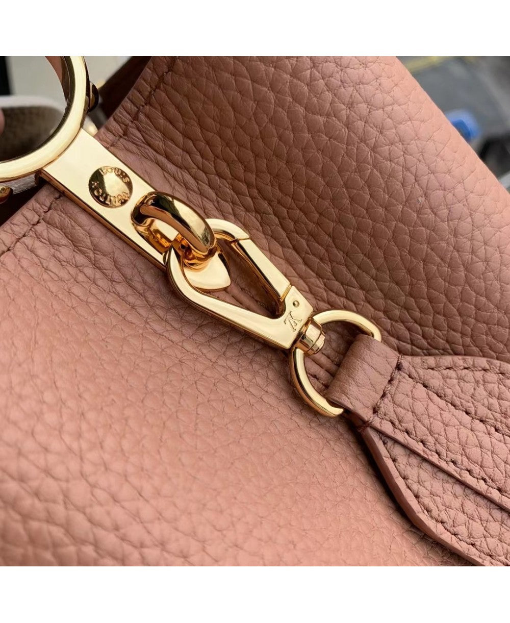 Louis Vuitton Capucines BB in Pelle Taurillon - Rosa Trianon e Greige