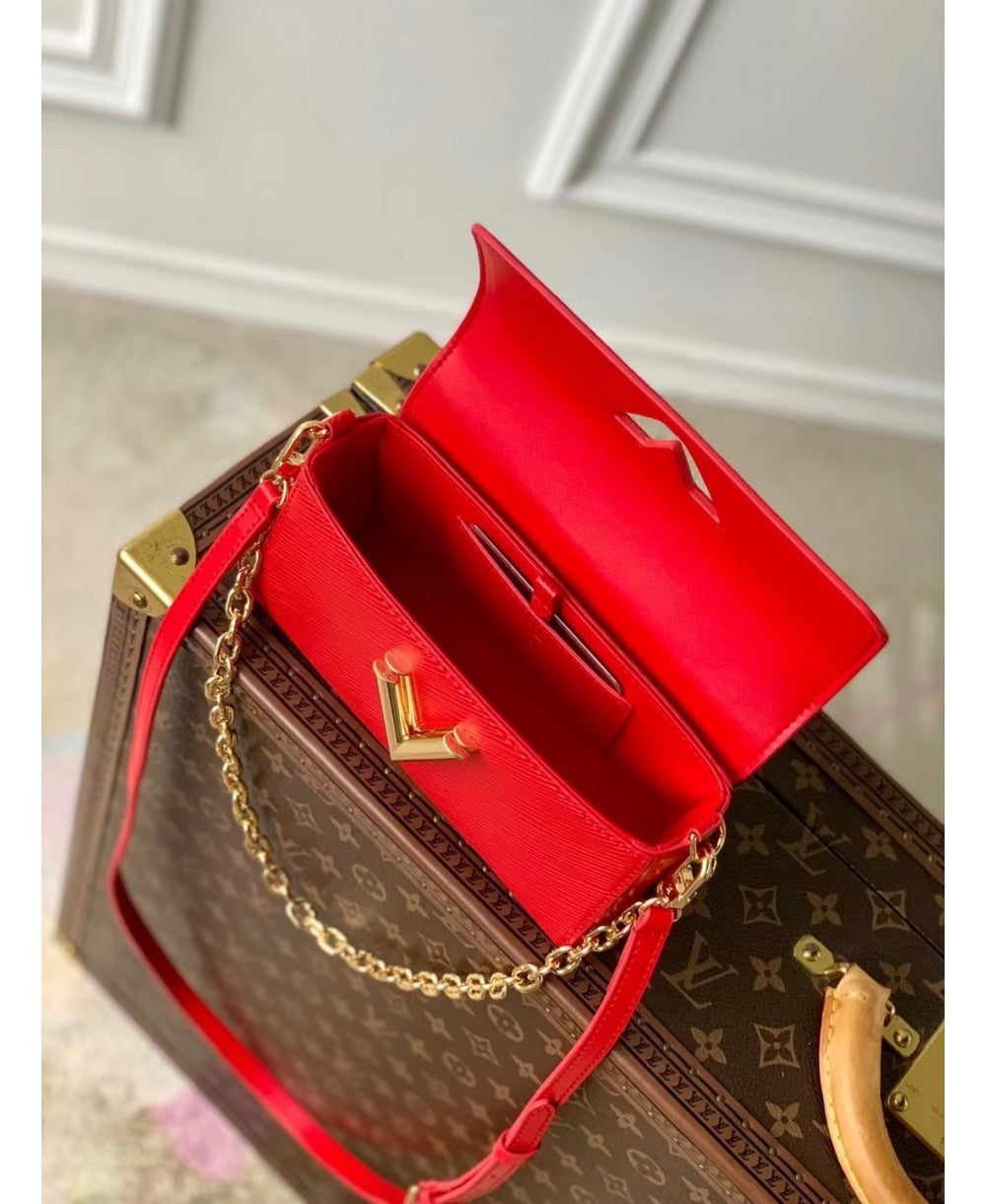 Louis Vuitton Pochette Twist West in Pelle Epi - Rosso