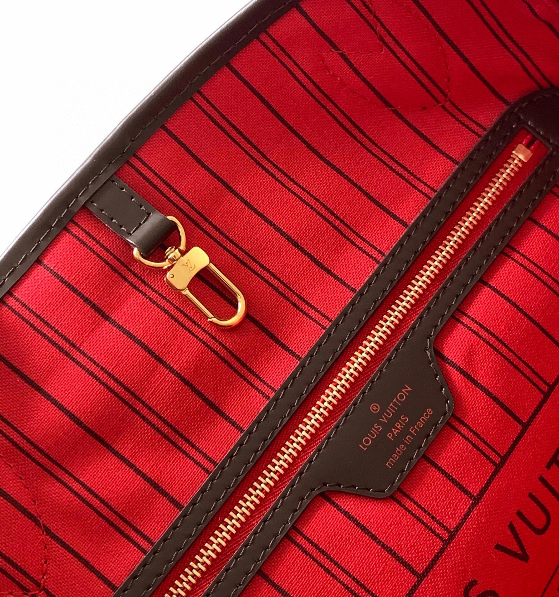 Louis Vuitton Neverfull MM in Tela Monogram - Rosso Ciliegia